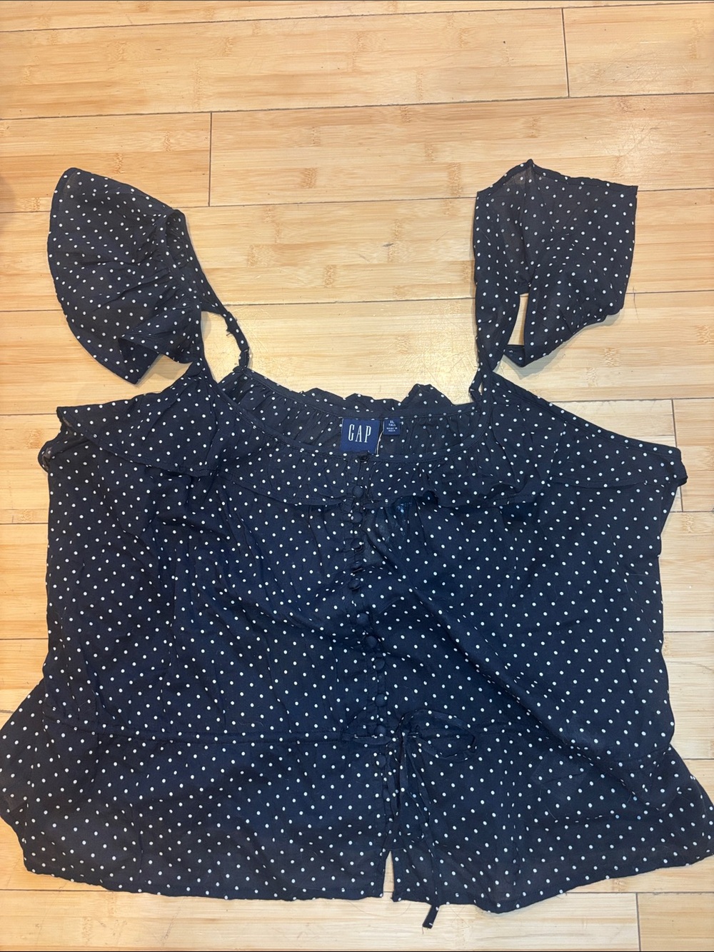 GAP Flutter-Sleeve Tie-Waist Top